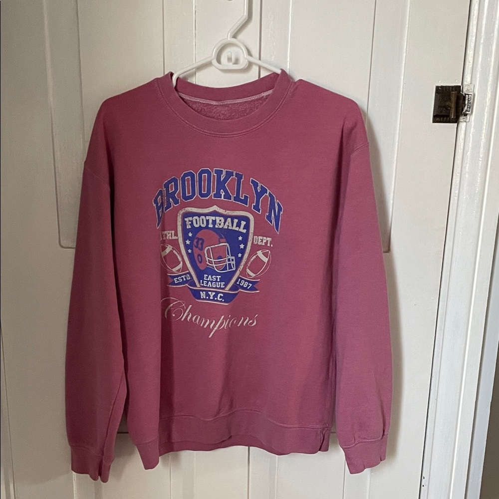 Marshalls Brooklyn Football Graphic Sweatshirt - Pink